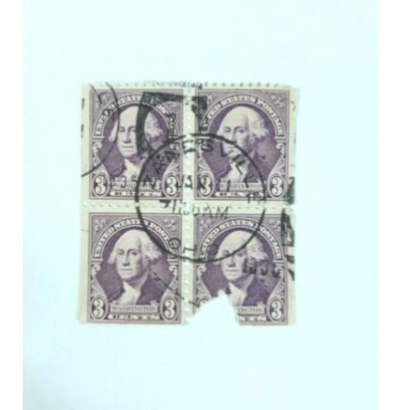 4 - 3 Cents George Washington Purple US Stamp - Picture 3 of 4